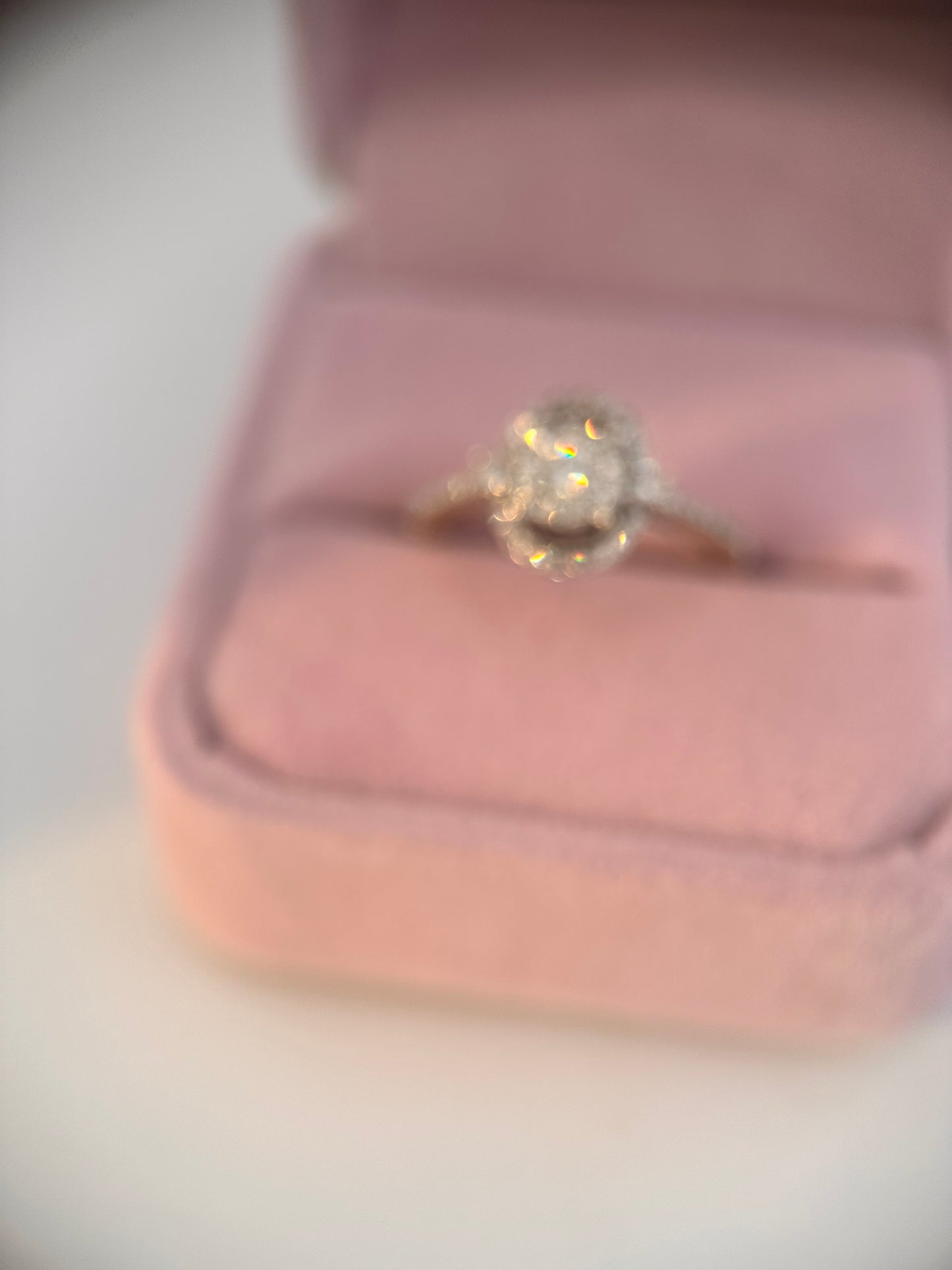 Elegant Diamond Cluster Engagement Ring