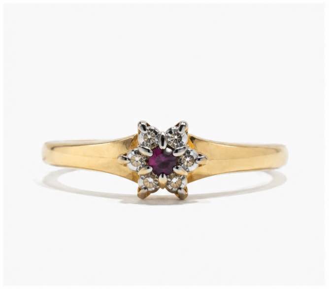 FLOWER Ruby and Diamond ring