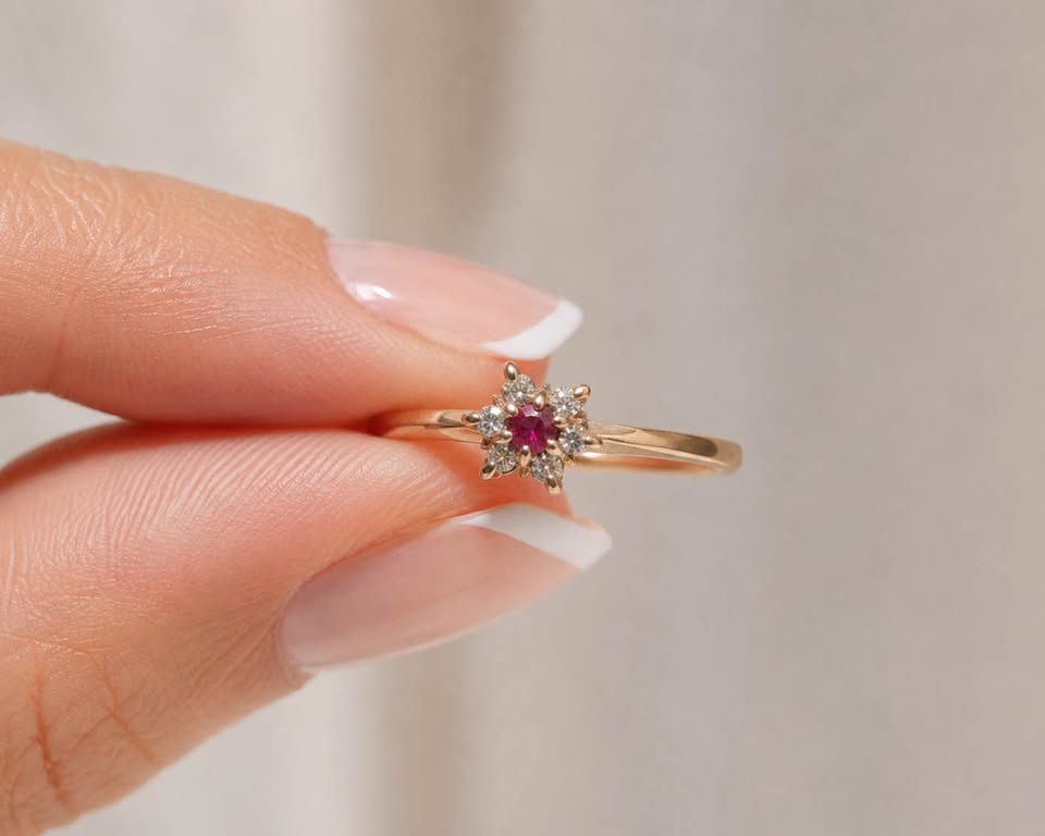 FLOWER Ruby and Diamond ring
