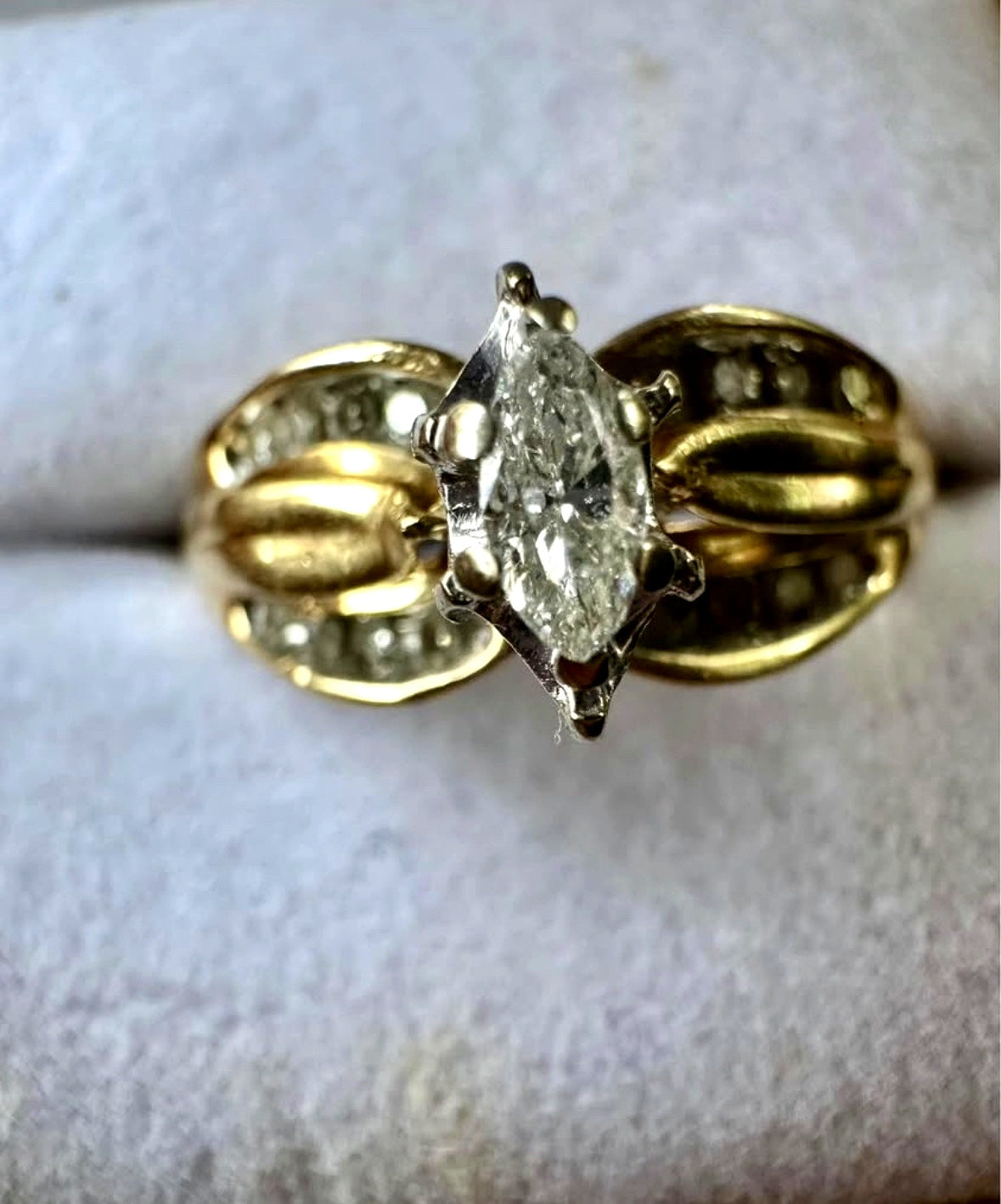 ✨ Elegant Marquise Diamond Ring – Unique Vintage Style ✨
