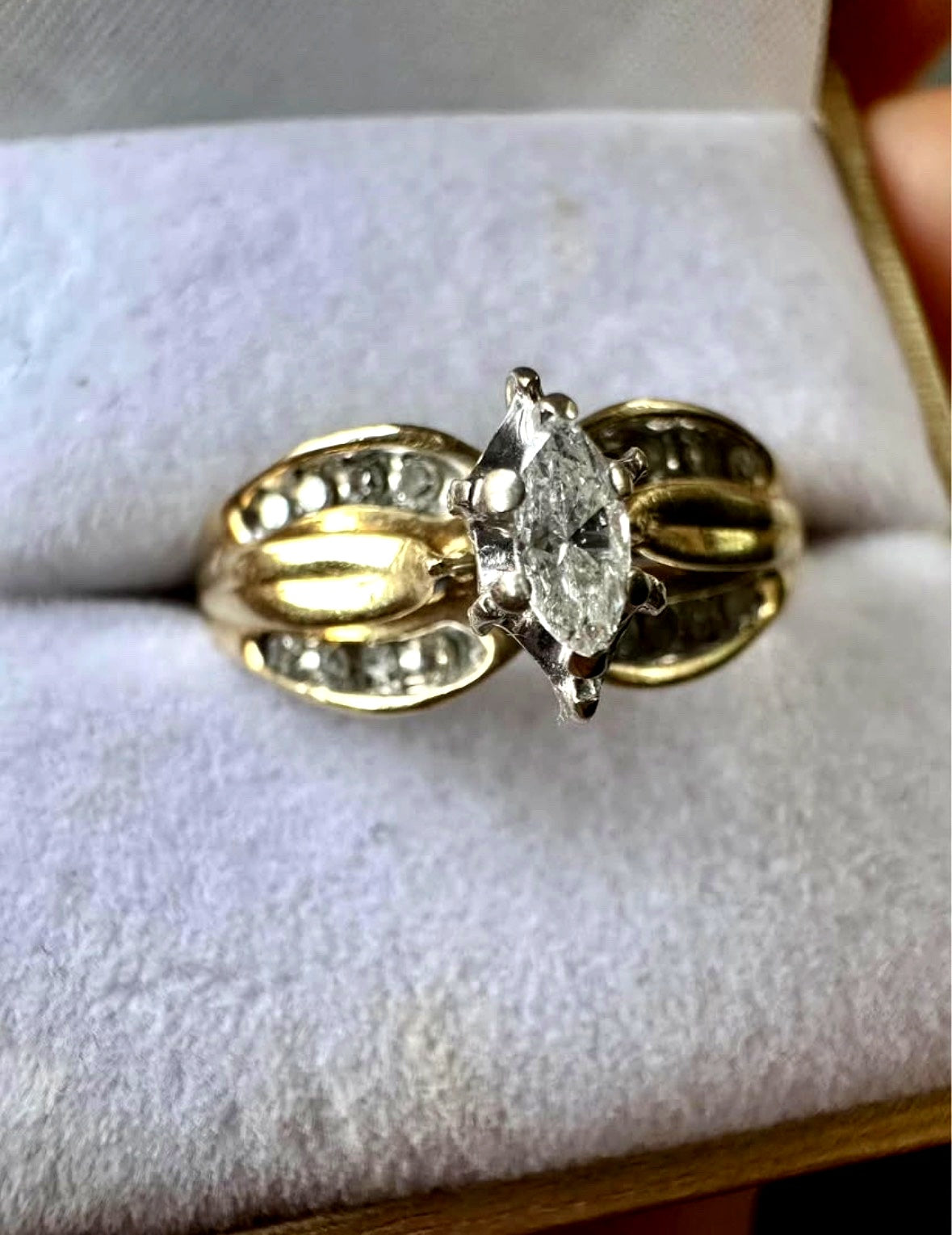 ✨ Elegant Marquise Diamond Ring – Unique Vintage Style ✨