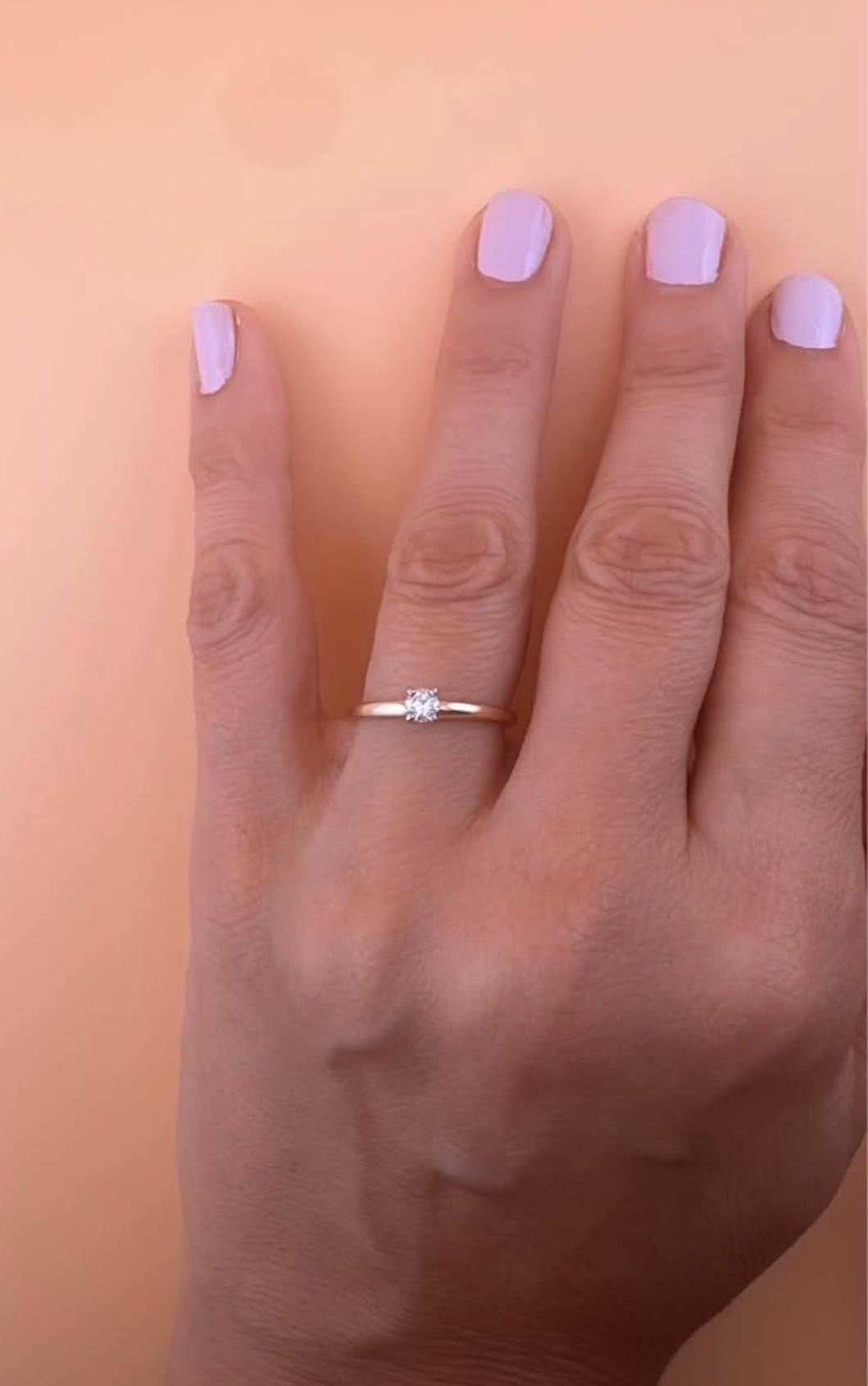 Solitaire gold and diamond 14K YELLOW