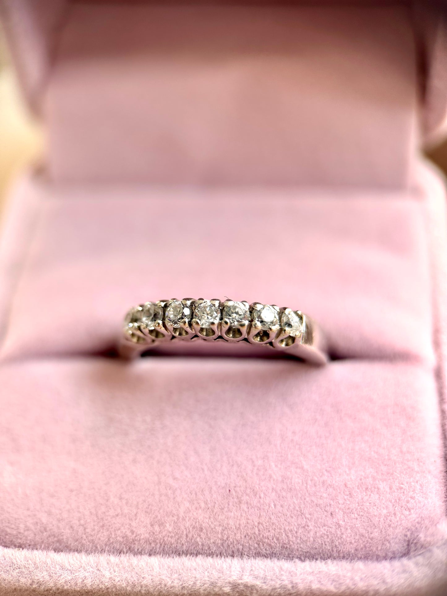White Gold Semi-Eternity Diamond Ring