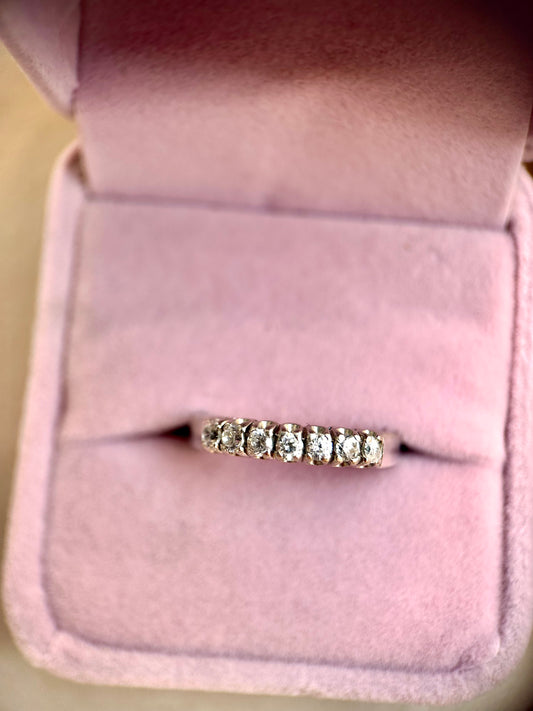 White Gold Semi-Eternity Diamond Ring