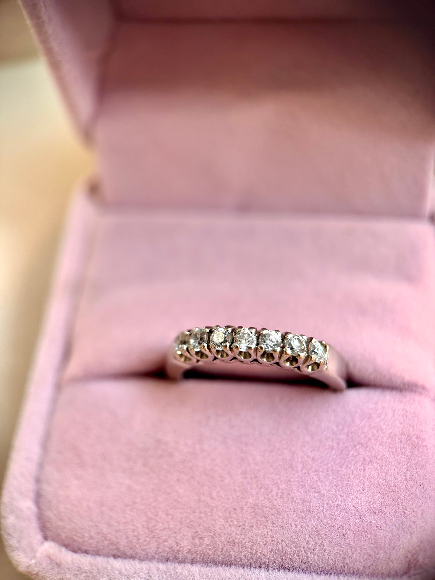 White Gold Semi-Eternity Diamond Ring