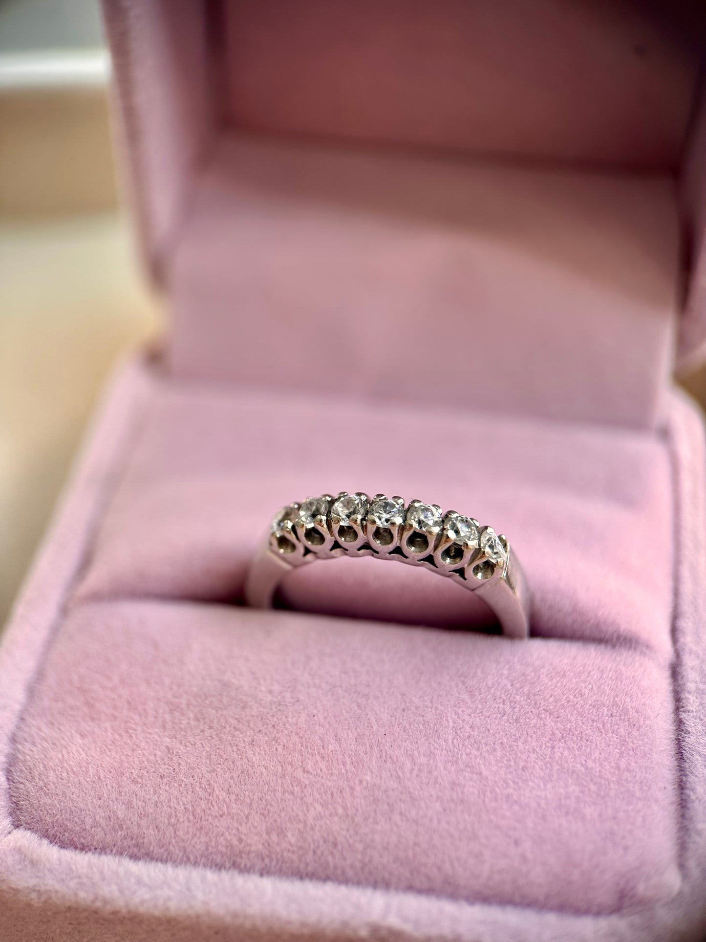 White Gold Semi-Eternity Diamond Ring