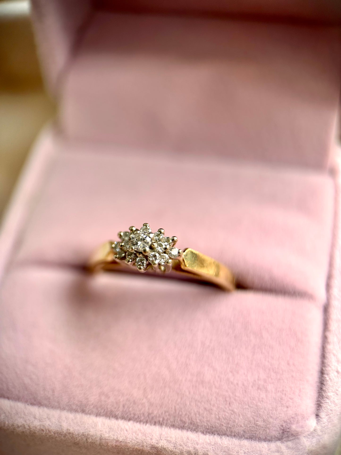 Vintage Diamond Cluster Ring