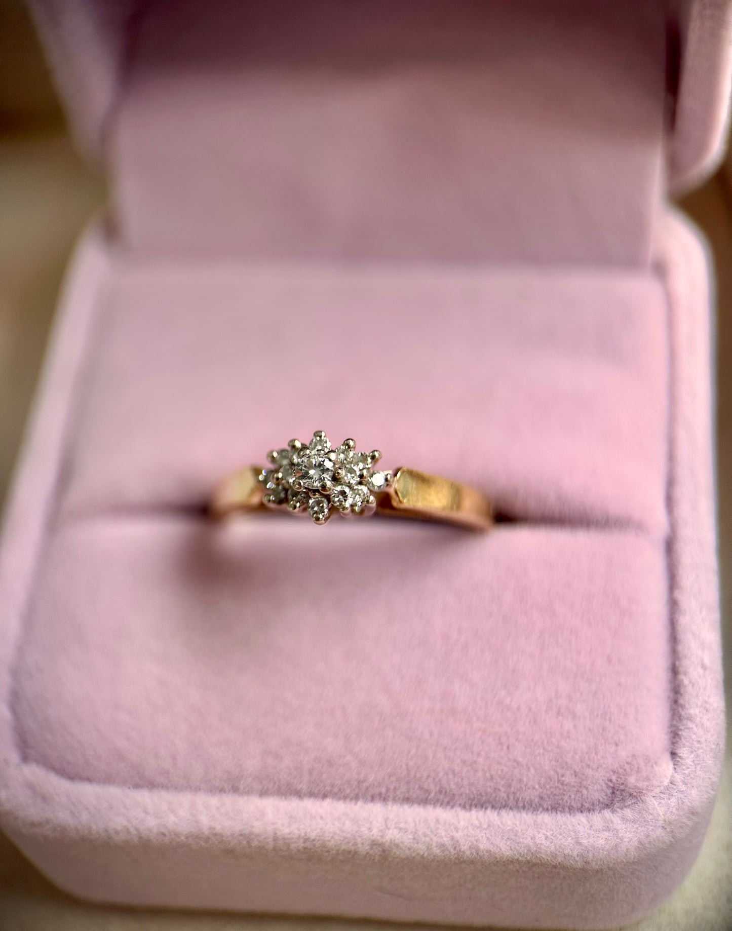 Vintage Diamond Cluster Ring