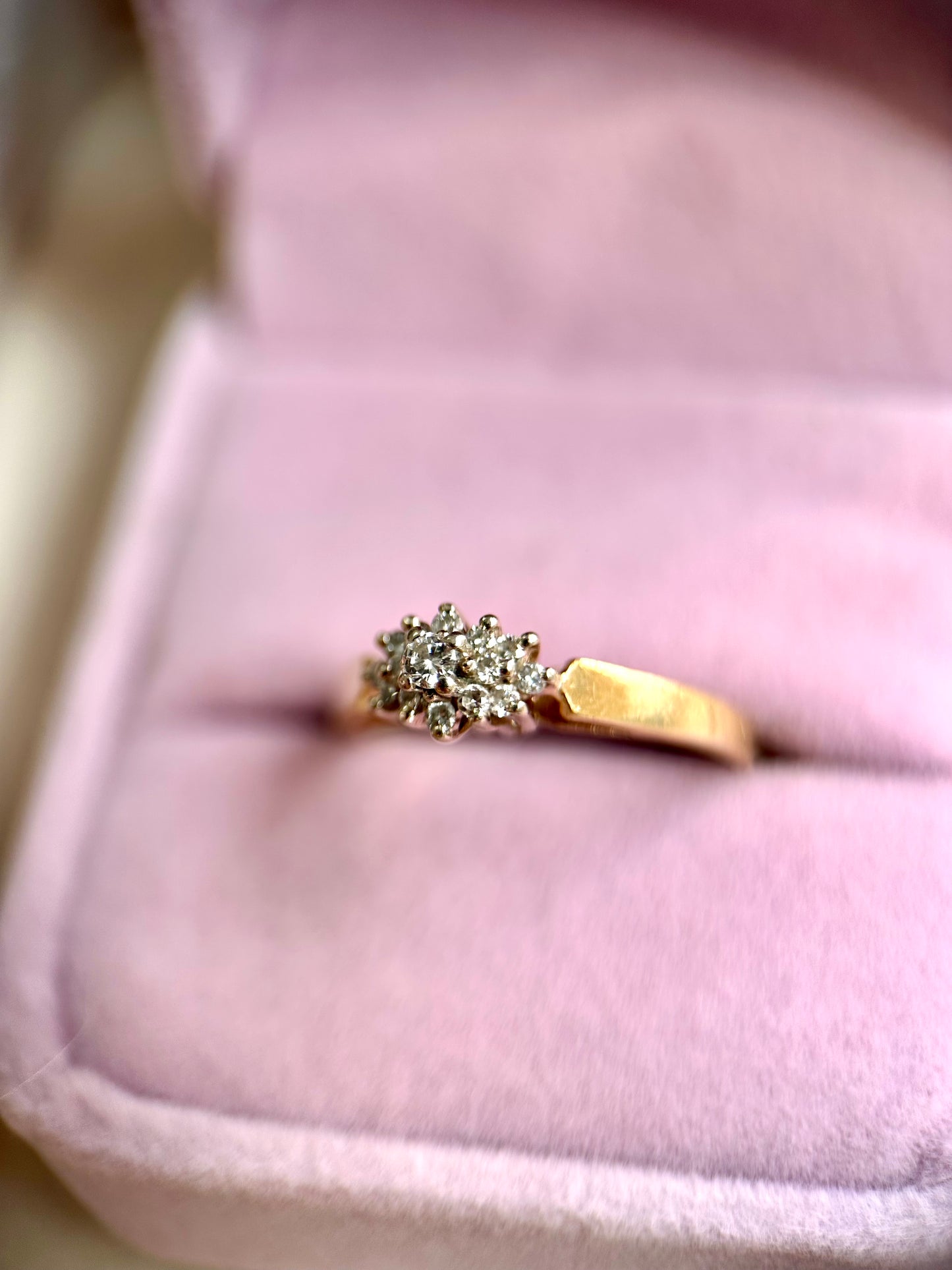 Vintage Diamond Cluster Ring