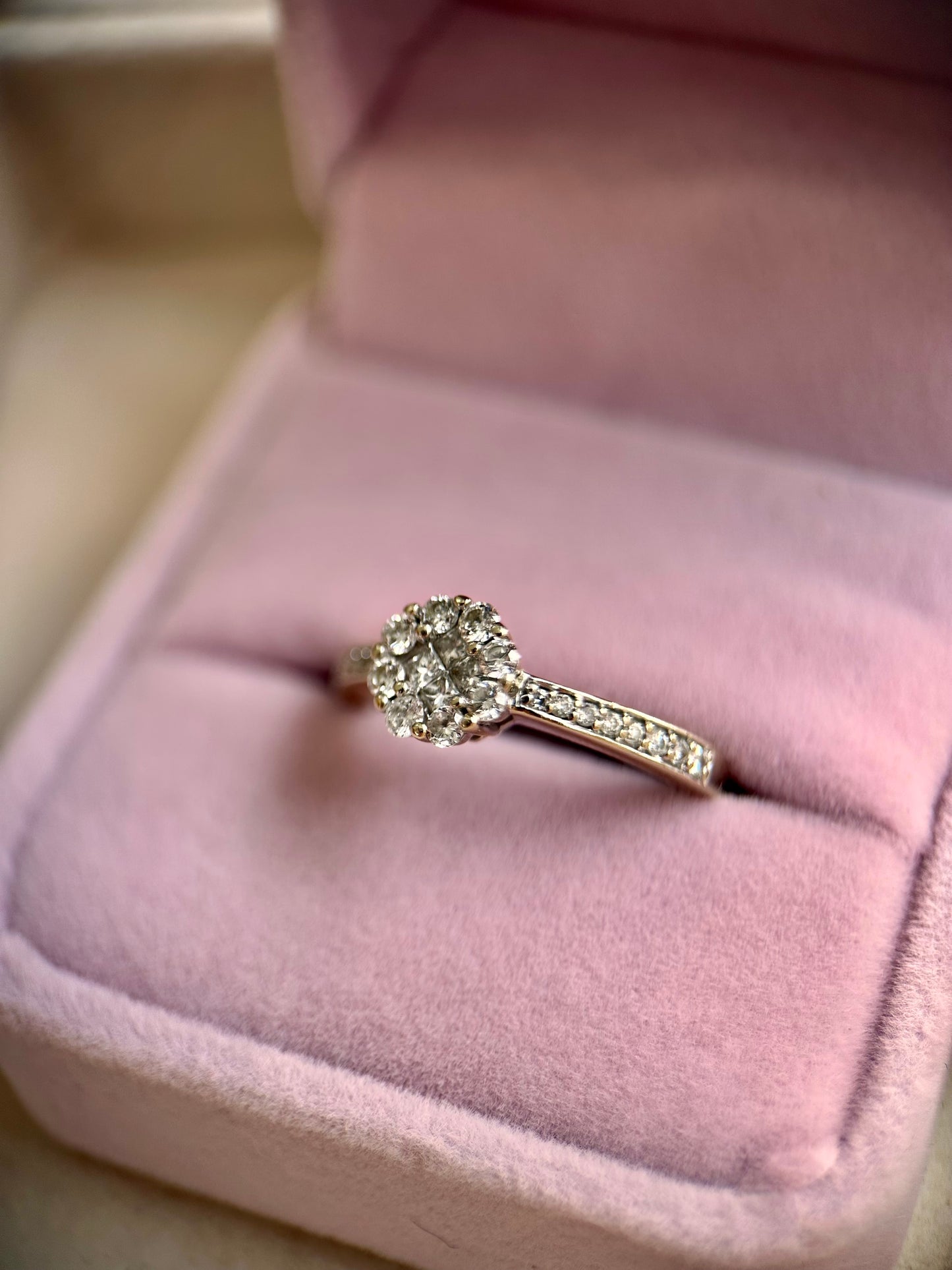 Diamond Flower Ring