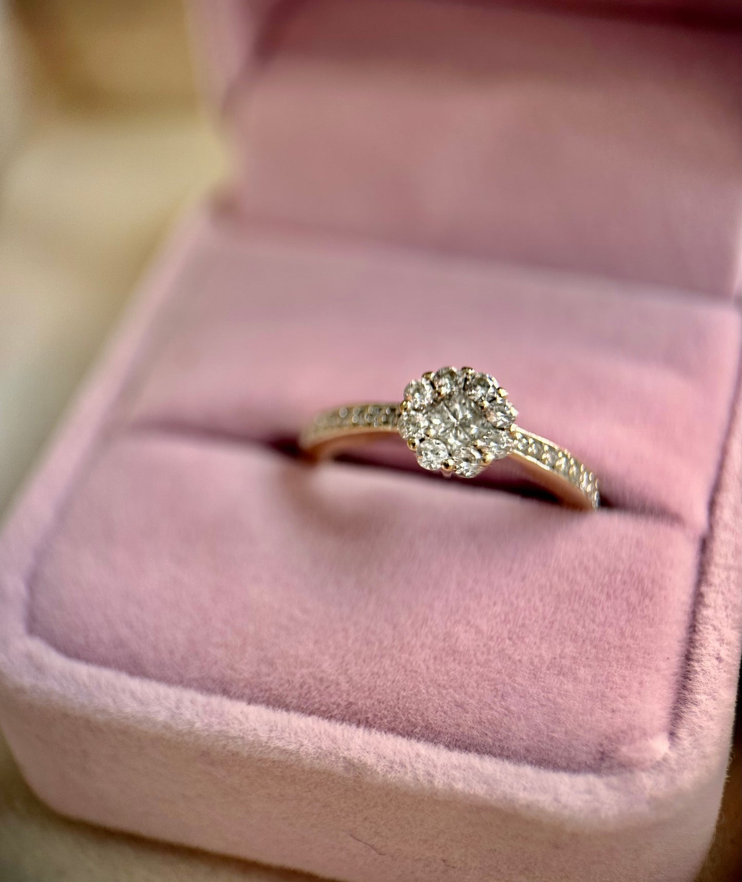 Diamond Flower Ring