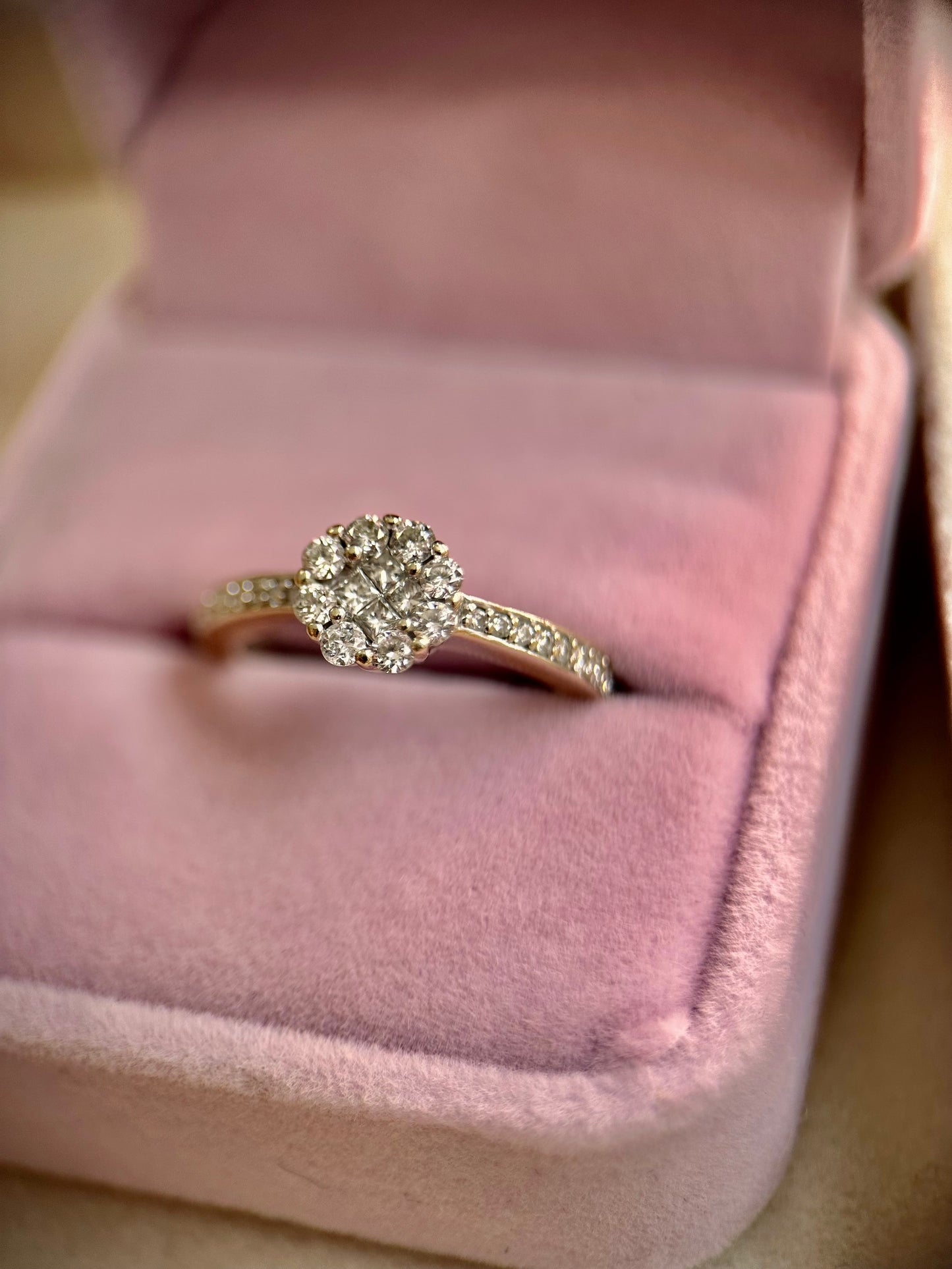 Diamond Flower Ring