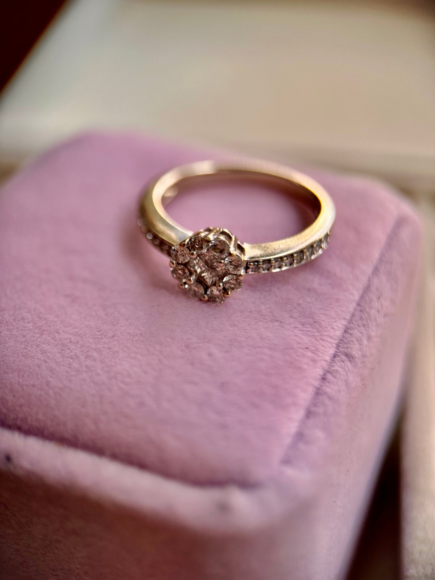 Diamond Flower Ring