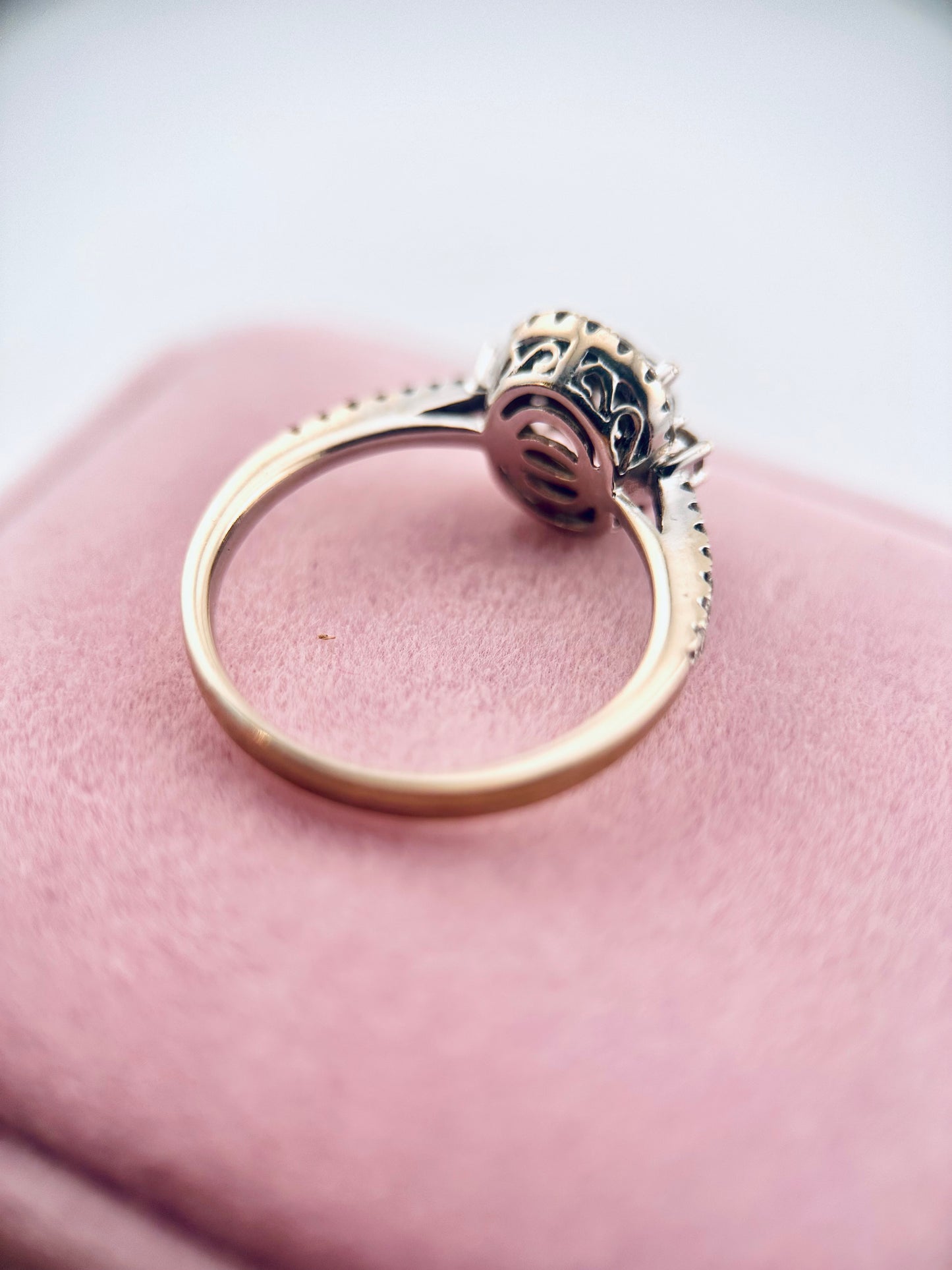 Elegant Diamond Cluster Engagement Ring
