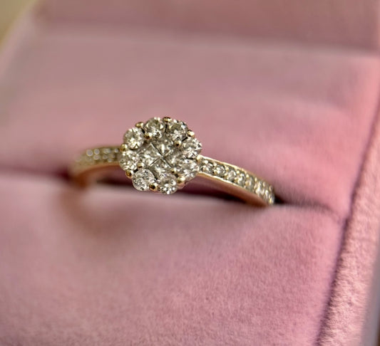 Diamond Flower Ring