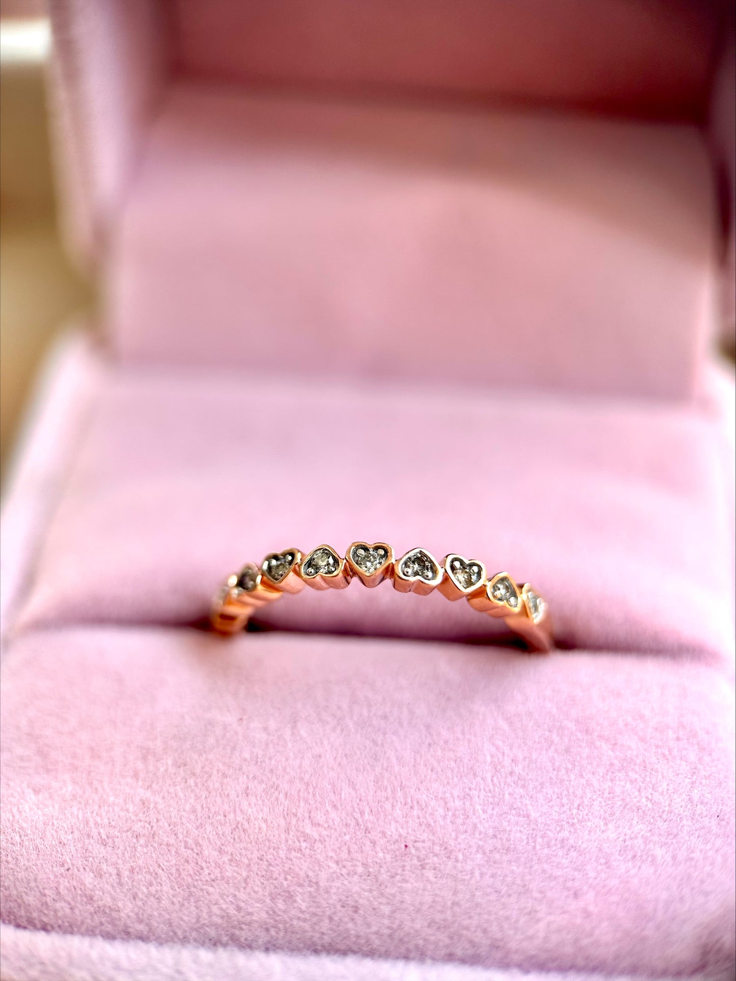 Rose Gold Heart eternity eternity ring