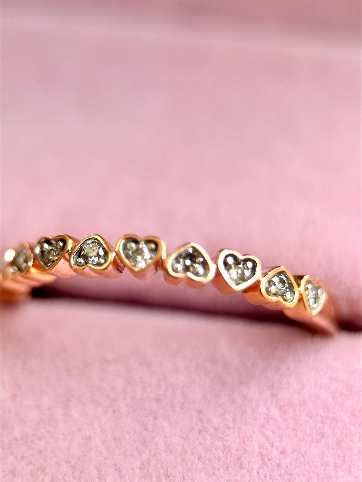Rose Gold Heart eternity eternity ring