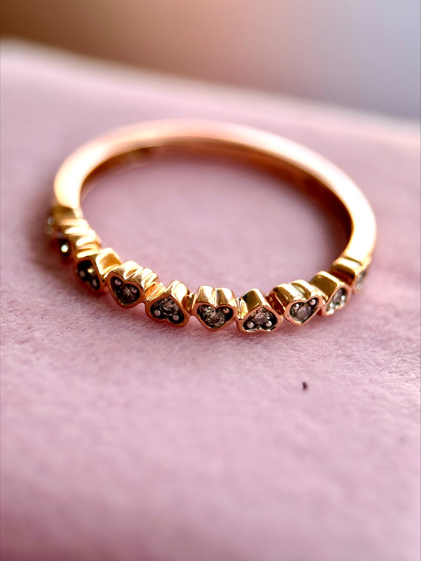 Rose Gold Heart eternity eternity ring
