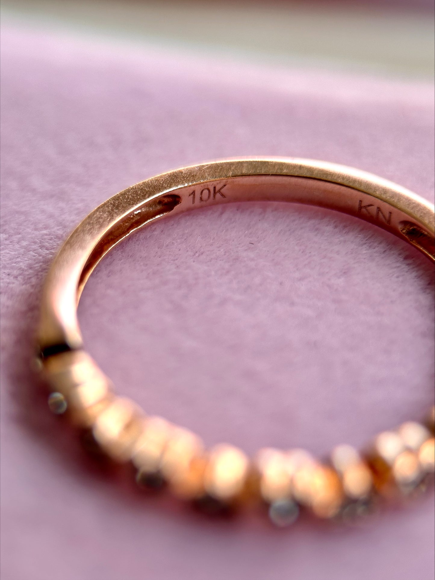 Rose Gold Heart eternity eternity ring